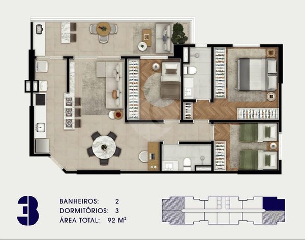 Apartamento 92m² 3