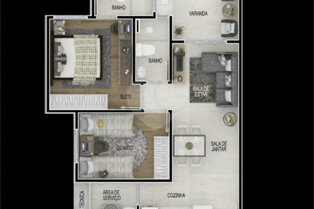 Apartamento à venda com 2 quartos, sendo 1 suíte, em Vila Gabriel, Sorocaba, SP