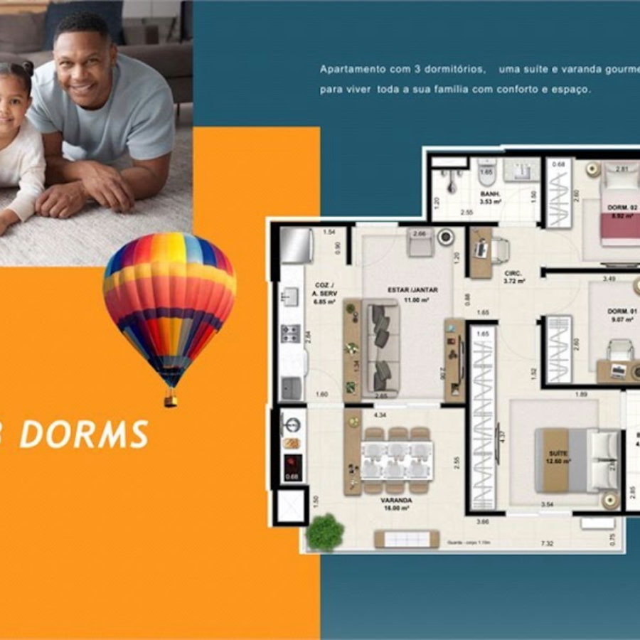 Apartamento Residencial à venda, Encruzilhada, Santos - AP1060.