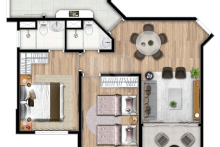 Apartamento à venda com 2 quartos, sendo 1 suíte, em Vila Paulista, São Paulo, SP