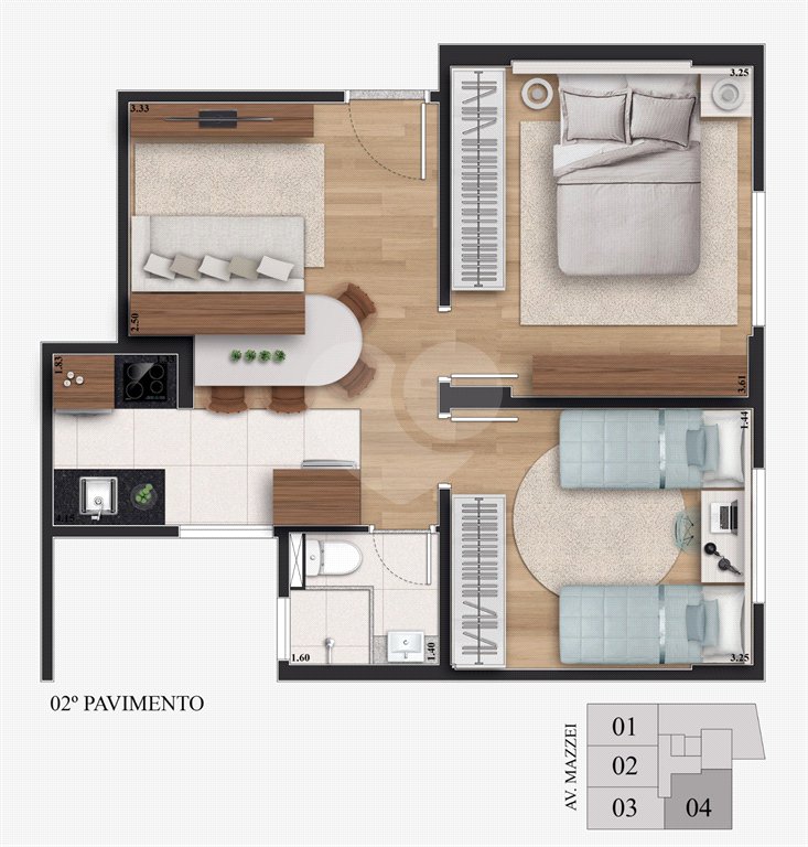 Apartamento à venda com 1 quarto em Vila Mazzei, São Paulo, SP