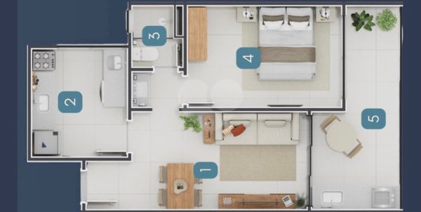 Apartamento 49m² 1