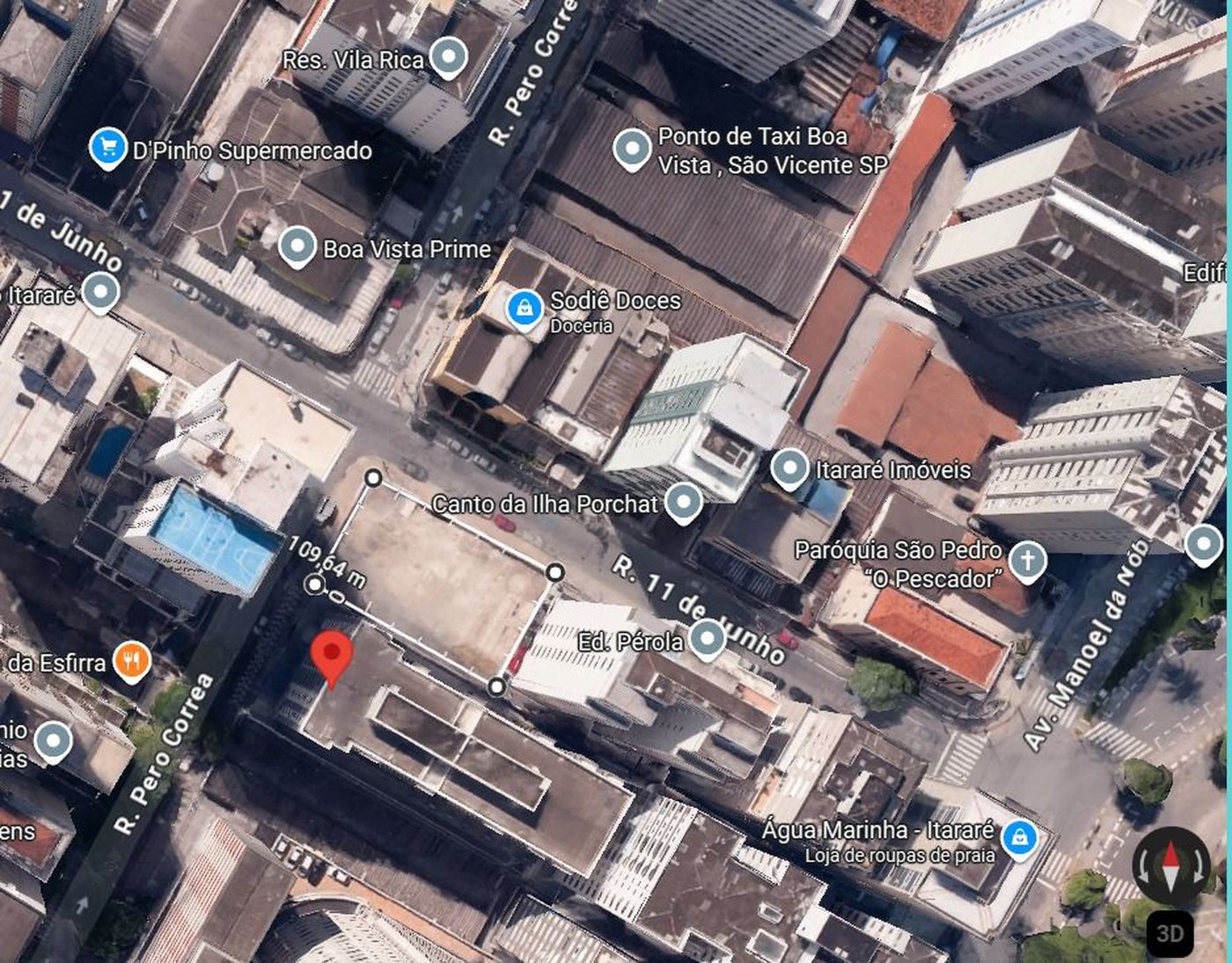 Terreno para alugar, 860 m² - Itararé - São Vicente/SP