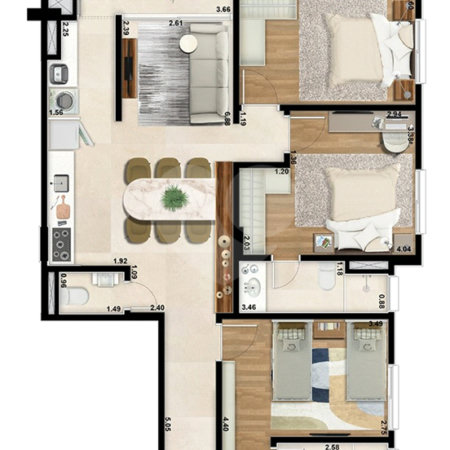 Apartamento à venda com 2 quartos em Alvinópolis, Atibaia, SP