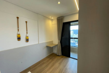Apartamento 2 dormitórios (1 suíte), porteira fechada, 1 vaga demarcada, no José Menino, Santos