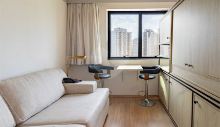 Flat à venda com 1 suíte em Indianópolis, São Paulo, SP