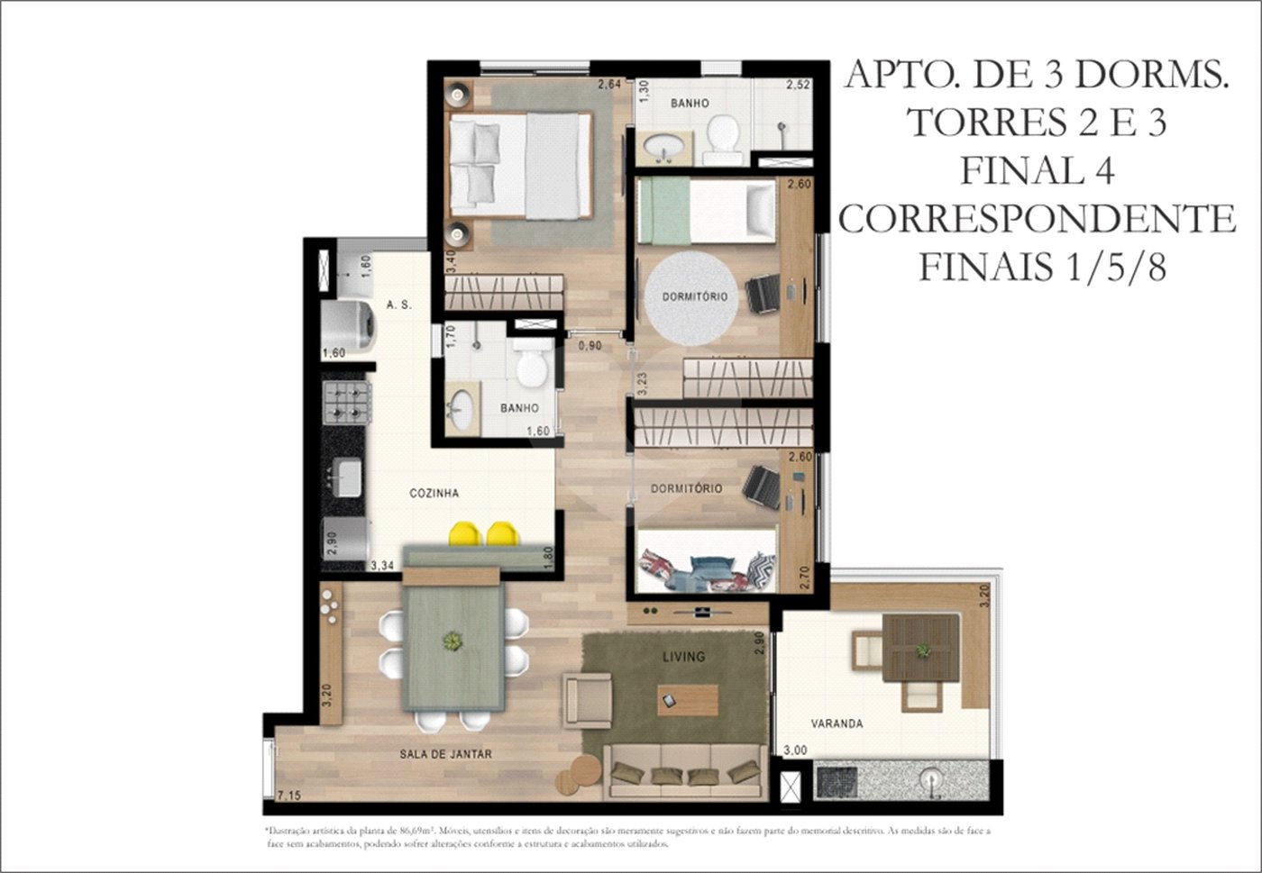 Apartamento à venda com 2 quartos, sendo 1 suíte,  em Campo Grande, São Paulo, SP