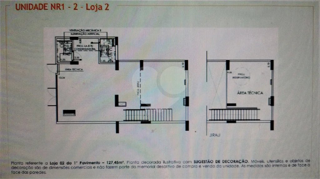 LOJA DE 165,51 M2 COM 02 BANHEIROS PARA VENDA EM MOEMA