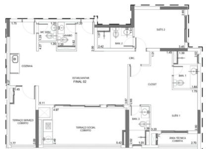 Apartamento de 115 m² com 2 suítes e planta reversível para 3 suítes | Butantã