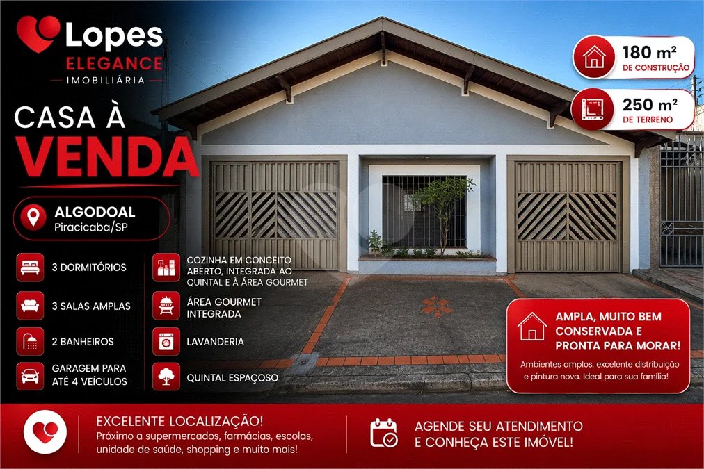 CASA À VENDA | ALGODOAL | PIRACICABA/SP