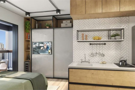 Apartamento à venda com 1 quarto em Brooklin Paulista, São Paulo, SP