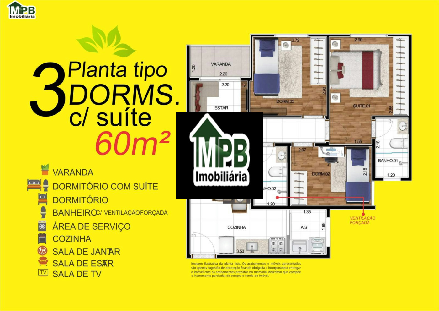 Apartamento à venda com 3 quartos em Caguassu, Sorocaba, SP