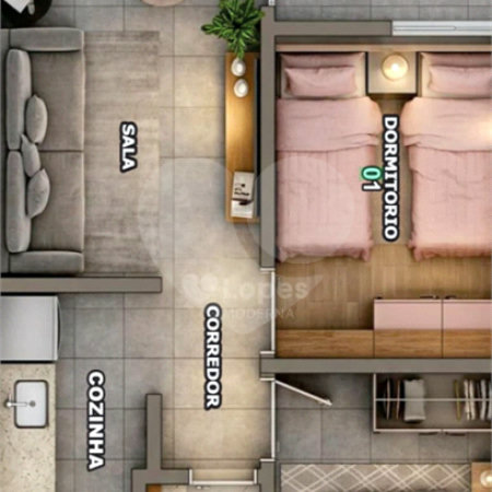 Casa à venda com 2 quartos no condomínio Residencial Unique, Ponta Porã - MS