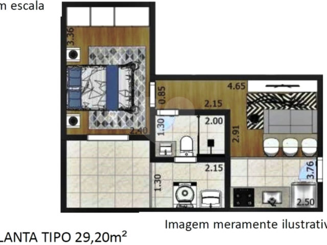 Apartamento à venda com 1 quarto em Santana, São Paulo, SP