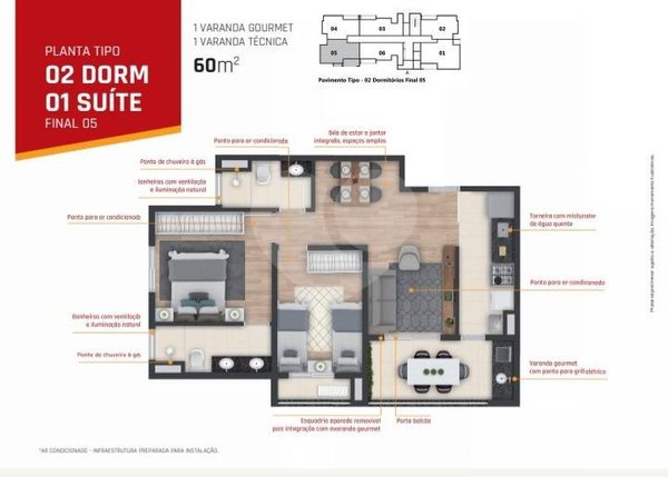 Apartamento 60m² 4