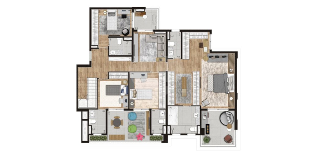 Triplex à venda com 4 suítes em Anhangabaú, Jundiaí, SP