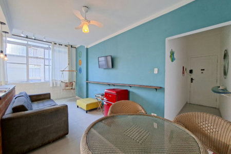 Apartamento com 1 dormitório à venda, 52 m² por R$ 450.000,00 - Aparecida - Santos/SP