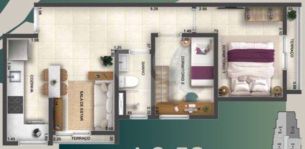 Apartamento 40m² 6