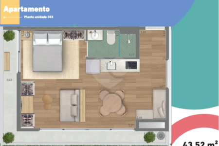 Apartamento à venda com 1 quarto em Pinheiros, São Paulo, SP