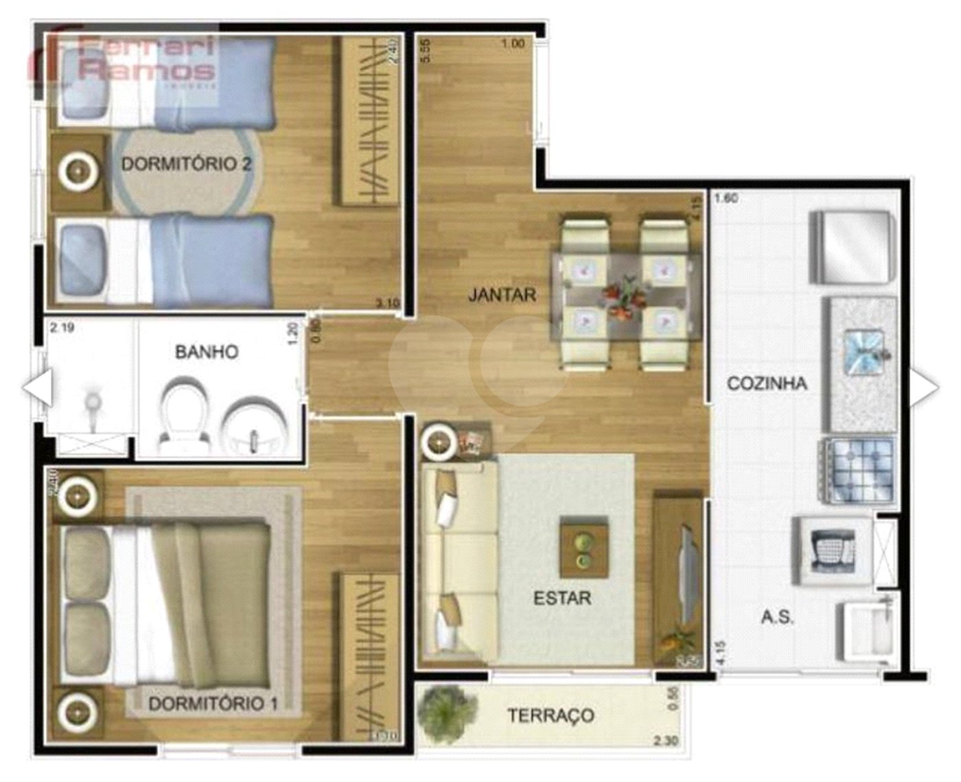 Apartamento à venda com 2 quartos em Jardim Guilhermino, Guarulhos, SP