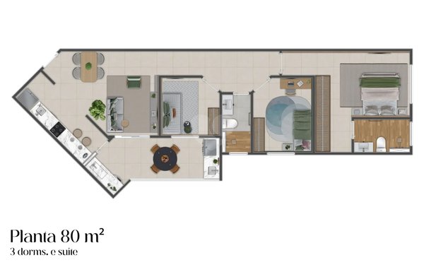 Apartamento 80m² 2