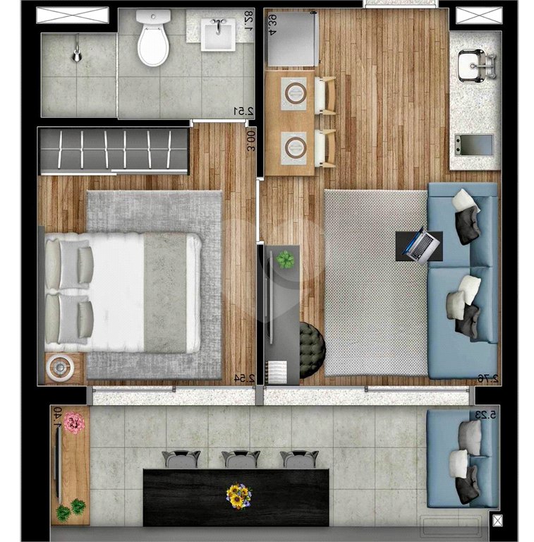 Apartamento à venda com 1 quarto em Pinheiros, São Paulo, SP
