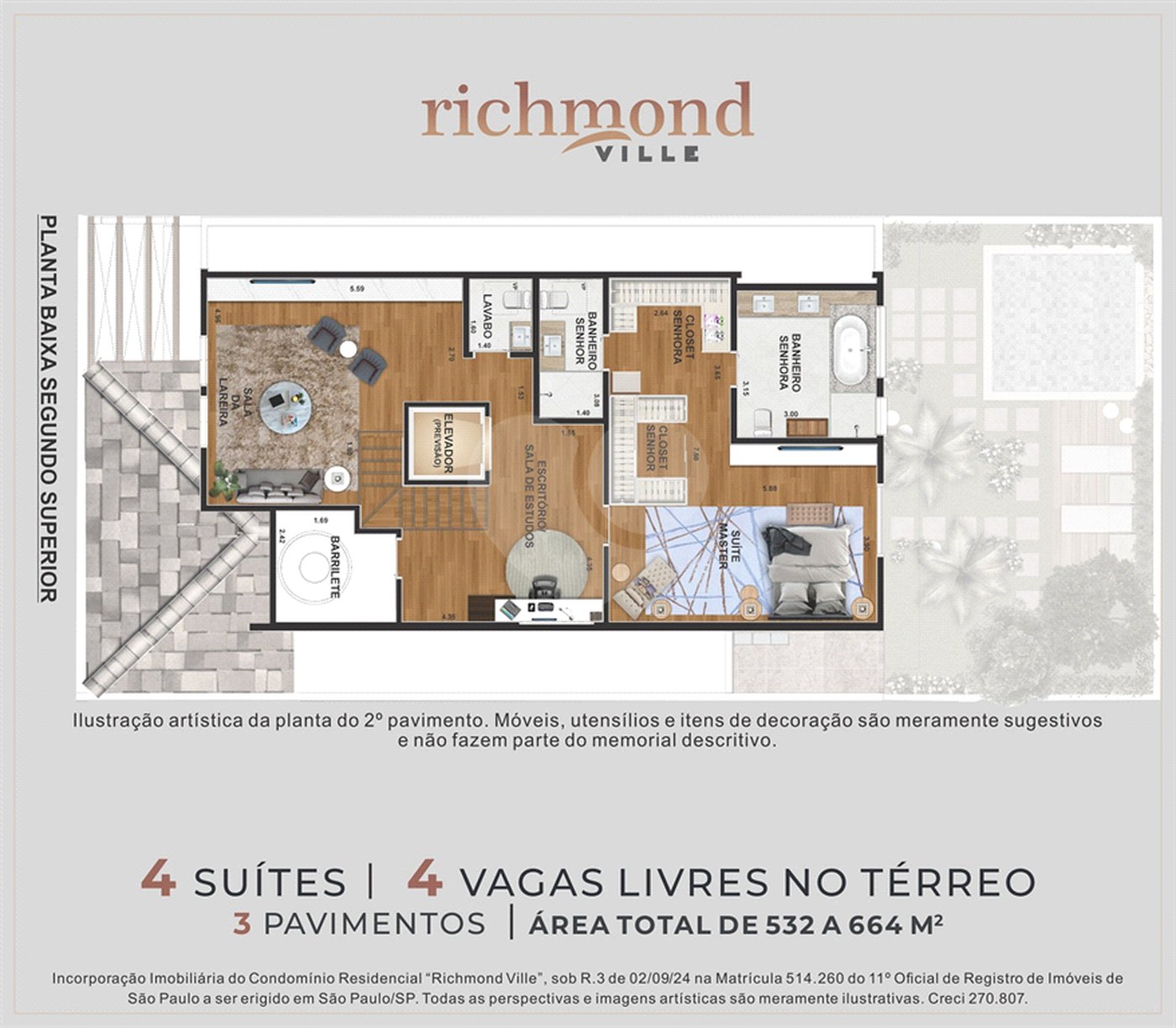 Casa à venda com 4 suítes no condomínio Richmond Ville, São Paulo - SP