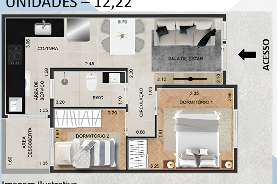 Apartamento para alugar com 2 quartos em Santana, São Paulo, SP