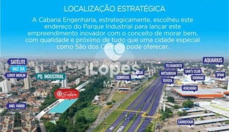 Apartamento à venda com 2 quartos, sendo 1 suíte,  em Parque Industrial, São José dos Campos, SP