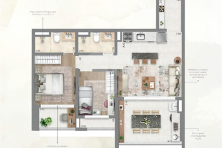 Apartamento à venda com 2 suítes em Jardim das Acácias, São Paulo, SP