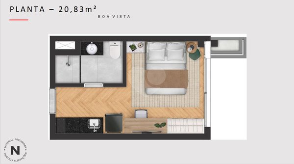 Apartamento 20m² 1