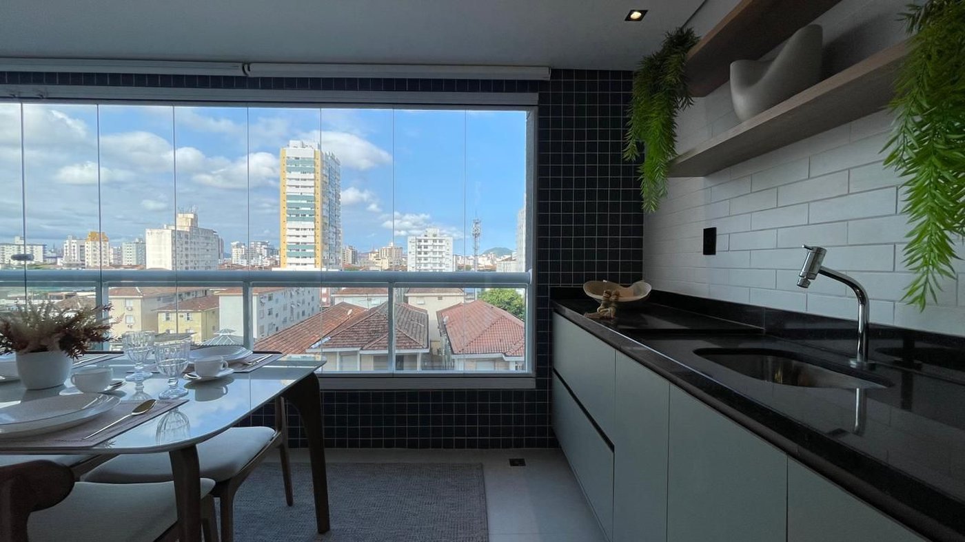 Apartamento com 1 dormitório à venda, 60 m² por R$ 990.000,00 - Boqueirão - Santos/SP