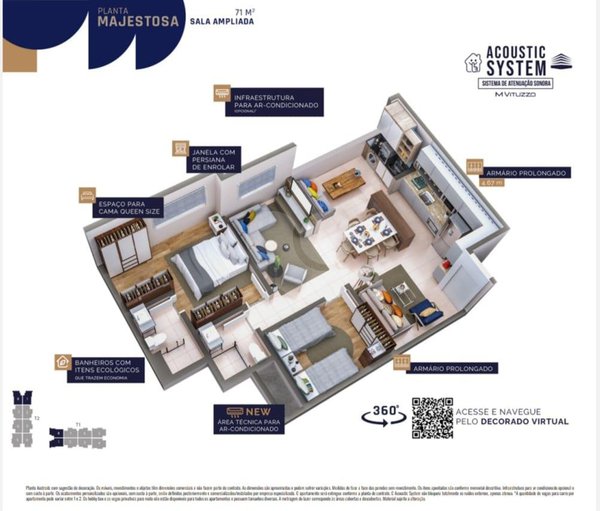 Apartamento 71m² 2