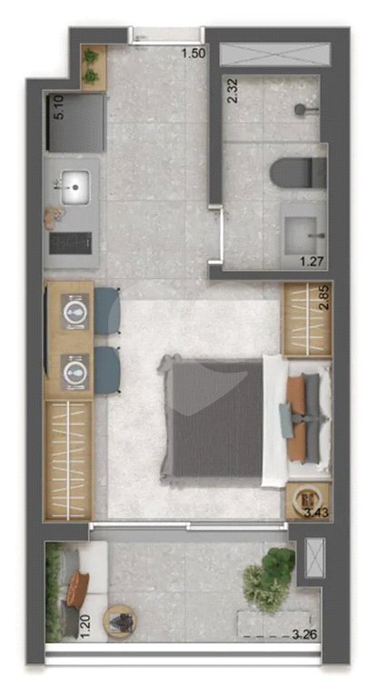 Studio à venda com 1 quarto em Vila Pirajussara, São Paulo, SP