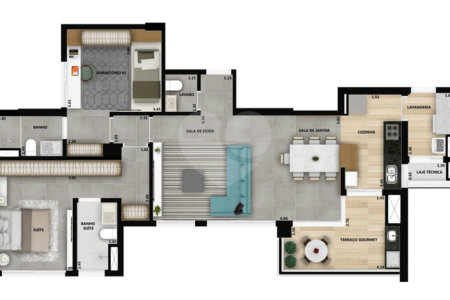 Apartamento à venda com 3 quartos, sendo 1 suíte, em Parque Campolim, Sorocaba, SP