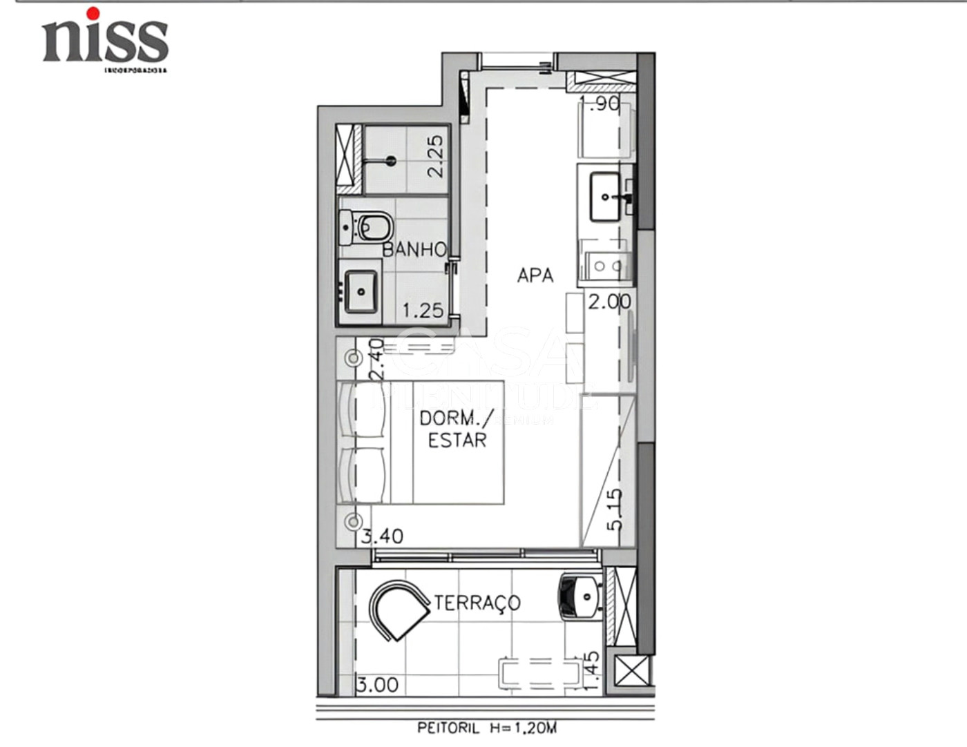 Studio à venda com 1 quarto em Perdizes, São Paulo, SP