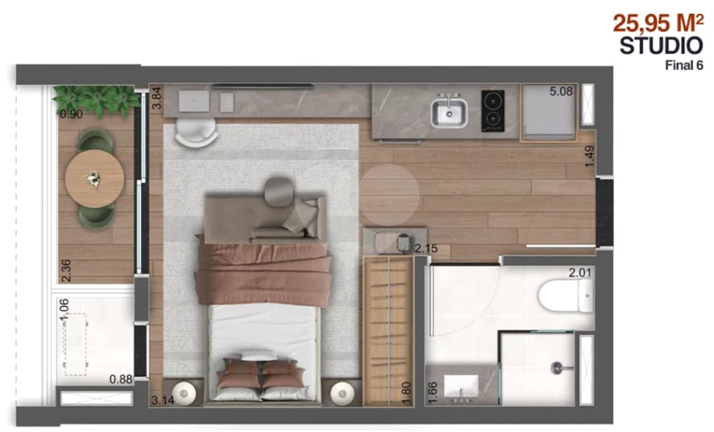 Apartamento à venda com 1 quarto em Vila Clementino, São Paulo, SP