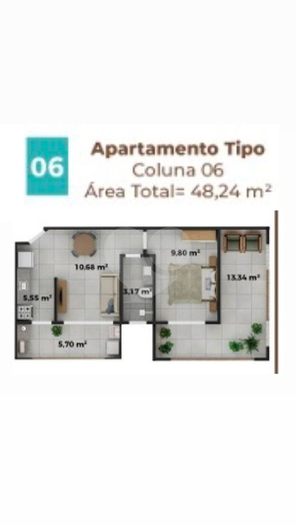 Apartamento 48m² 3