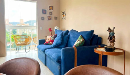 Apartamento com 3 dormitórios à venda, 87 m² por R$ 450.000,00 - Jardim Três Marias - Guarujá/SP