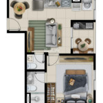 Apartamento à venda com 1 suíte em Atibaia Jardim, Atibaia, SP
