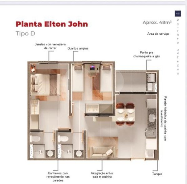 Apartamento 48m² 4