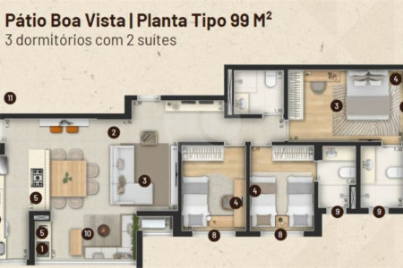 Apartamento à venda com 1 suíte em Jardim do Paço, Sorocaba, SP