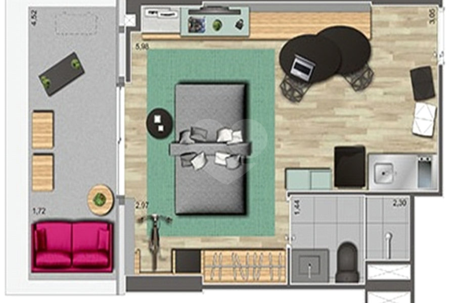 Apartamento à venda com 1 suíte no Centro, São Paulo, SP