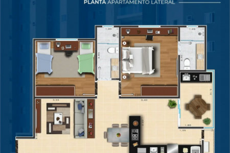 Apartamento à venda com 2 quartos, sendo 1 suíte, em Jardim Nair Maria, Salto, SP