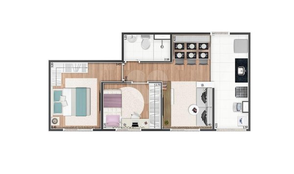 Apartamento 42m² 3