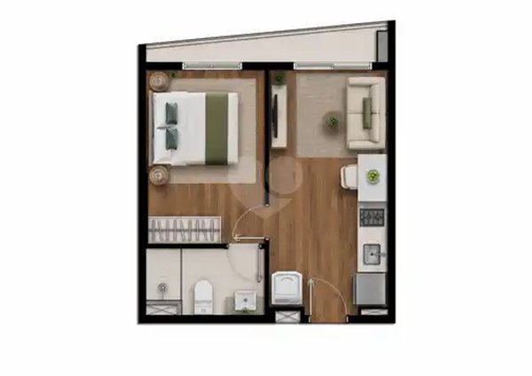 Planta Apartamento 25m²