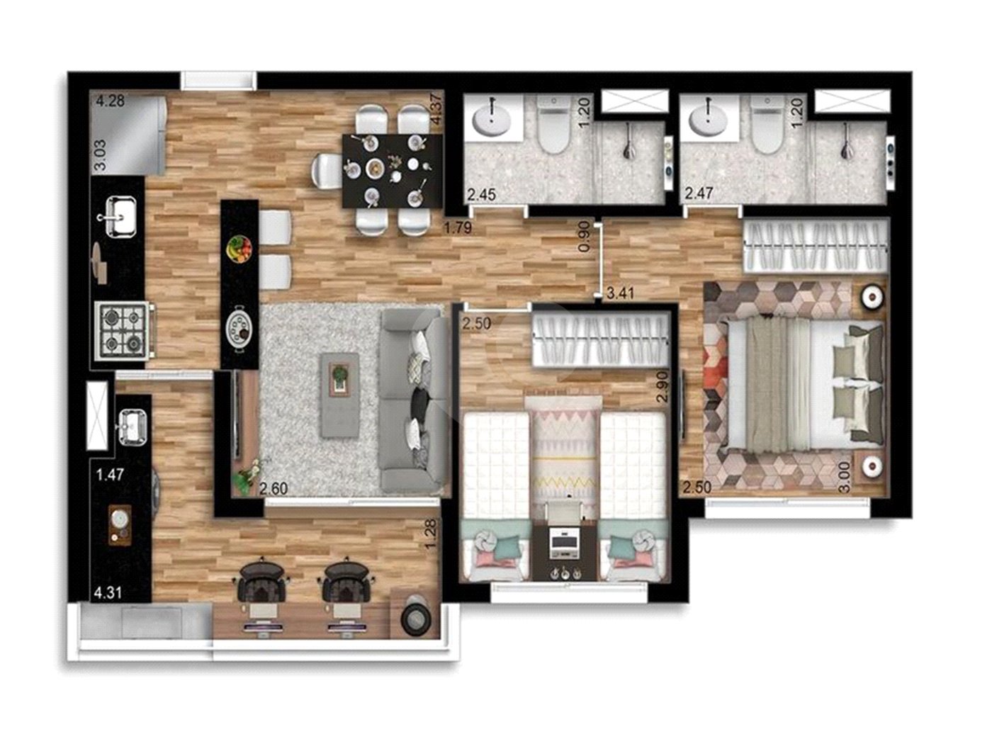 Apartamento à venda ou para alugar com 1 suíte em Vila Andrade, São Paulo, SP