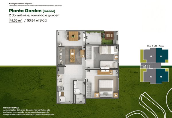 Apartamento 49m² 2