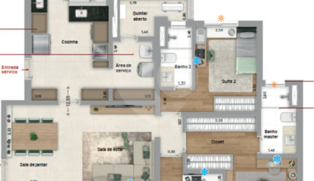Apartamento à venda com 3 suítes em Santa Maria, Santo André, SP