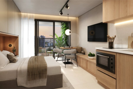 Apartamento 38?m² – 1 Dormitório Bela Vista – Lazer Completo